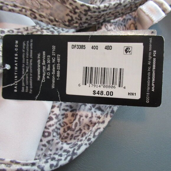 Bali Women's Seamless Underwire Minimizer Bra, Rosewood Animal Print, 40D - Picture 3 of 6
